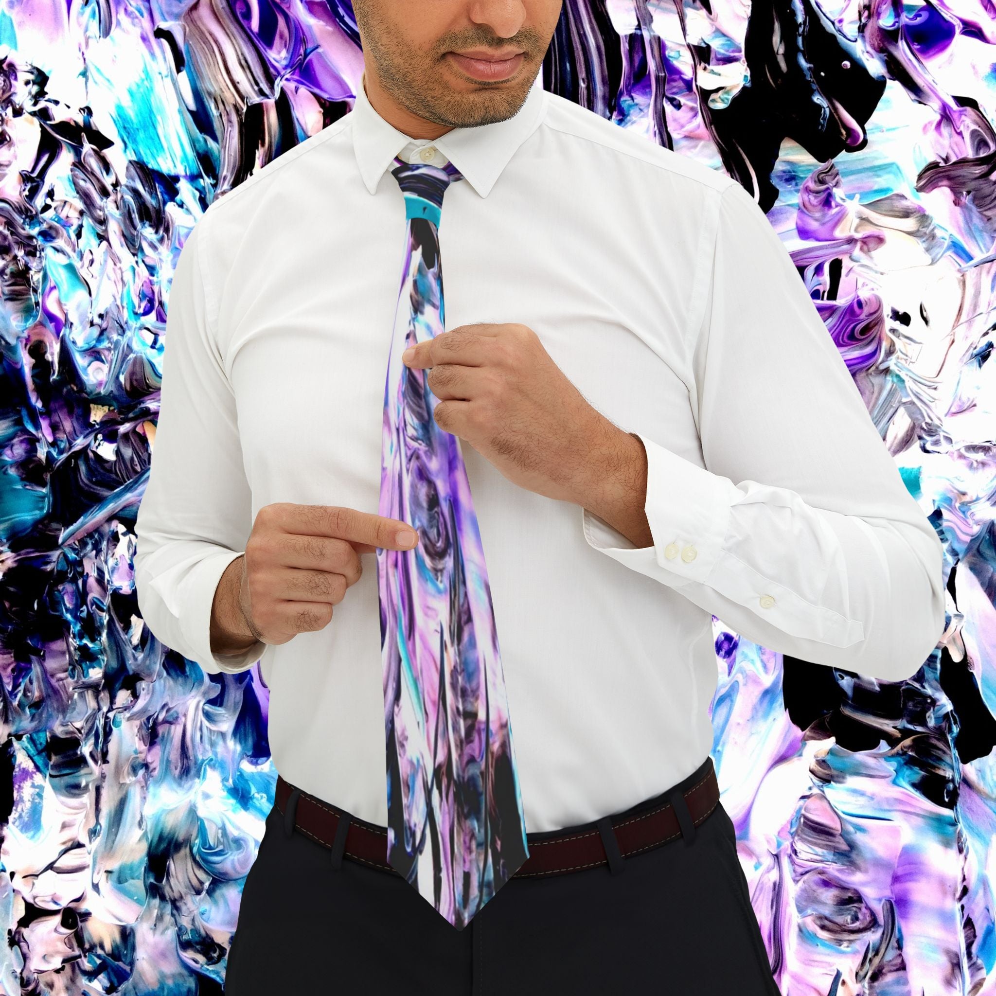 Kian Collection - Purple Marble Necktie