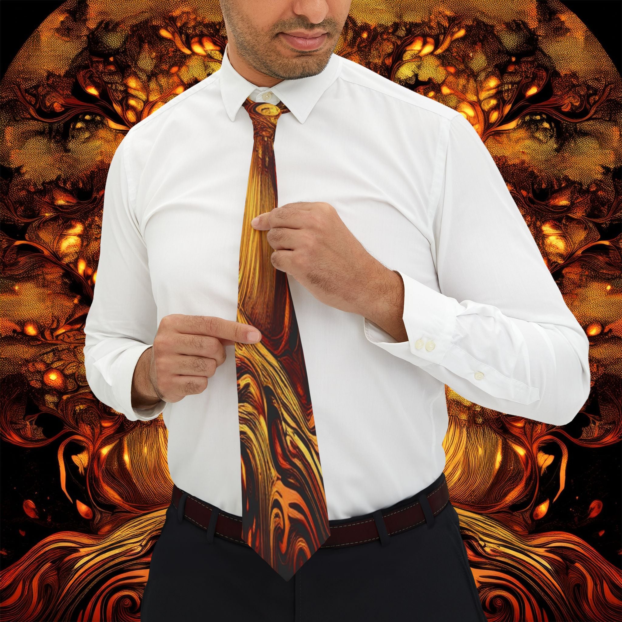 Niko Collection - Gold Swirl Necktie
