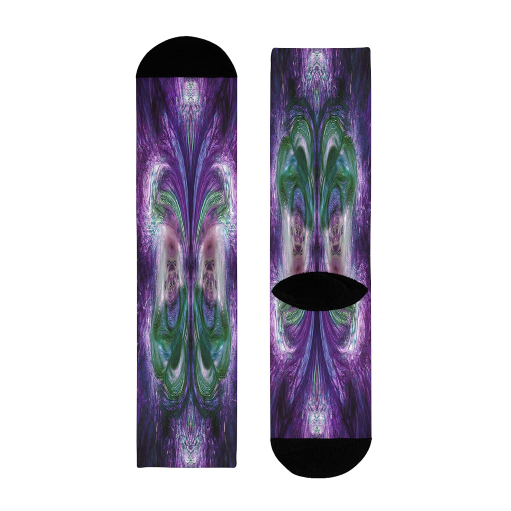 Jairo Collection - Purple Green Crew Socks