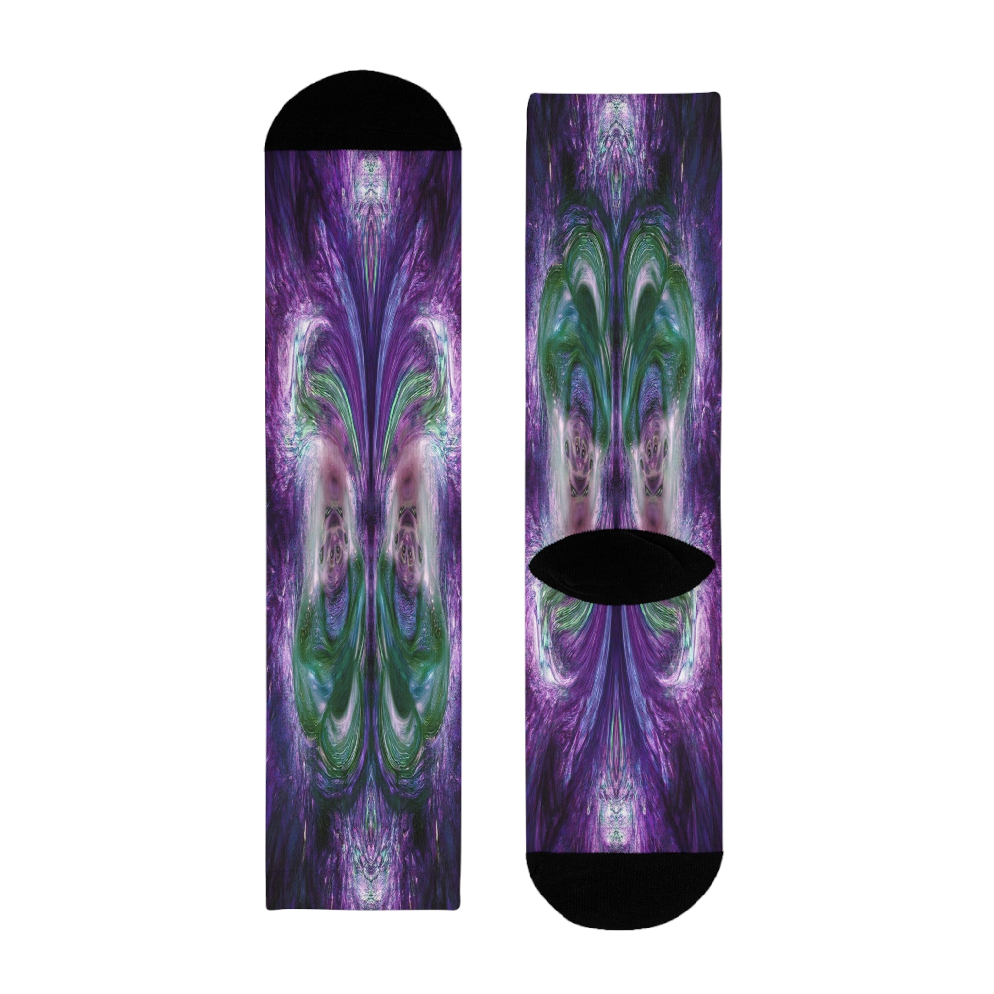Jairo Collection - Purple Green Crew Socks