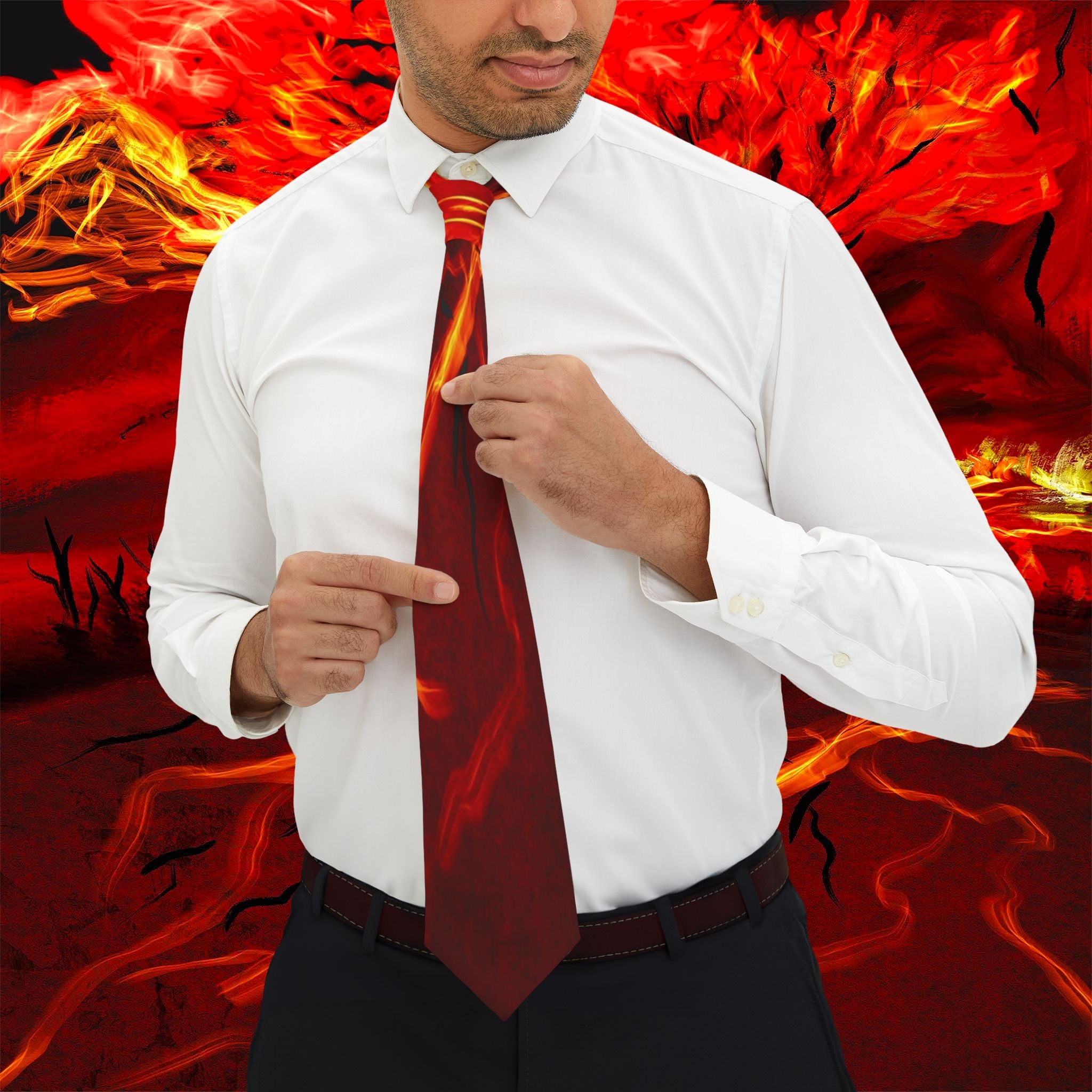 Blaize Collection - Hot Red Necktie
