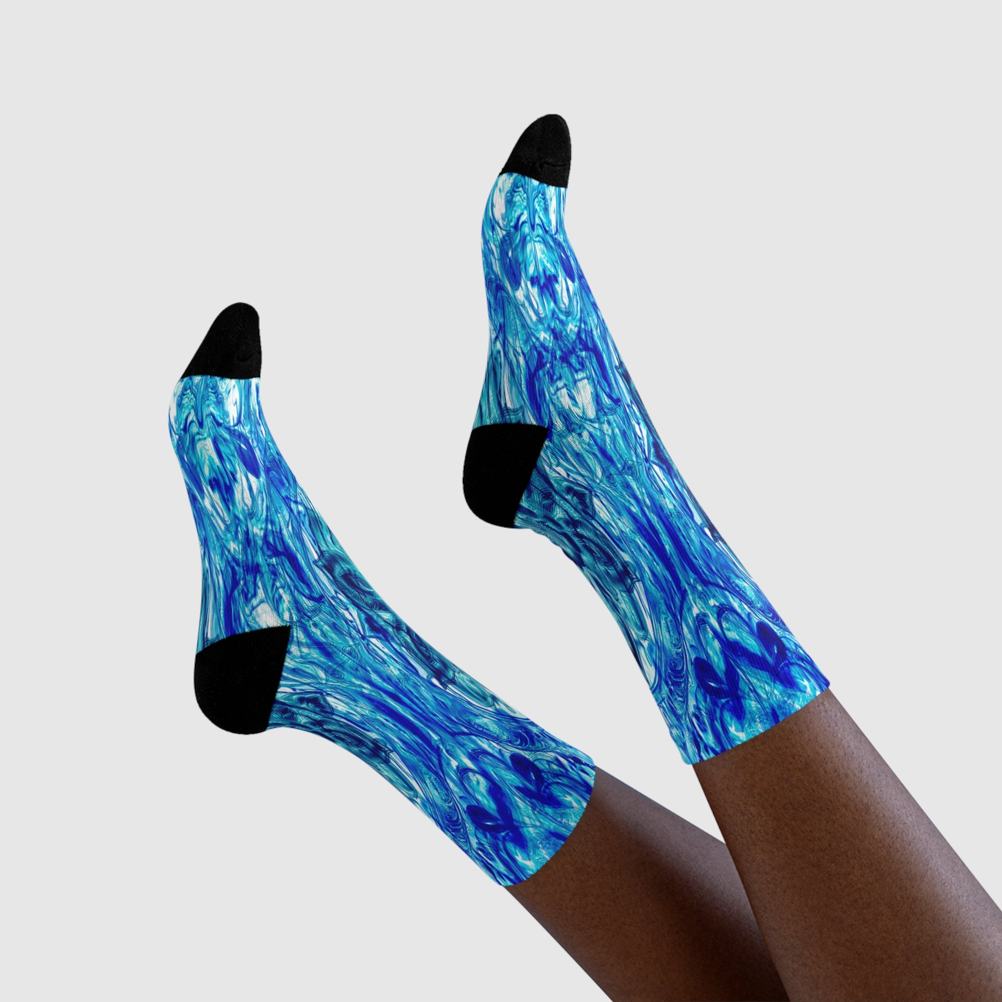 Bluey Design - Blue Marble Crew Socks