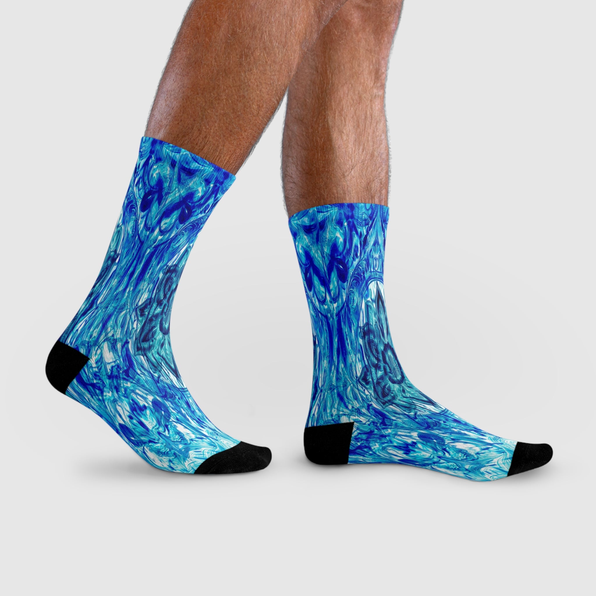 Bluey Design - Blue Marble Crew Socks
