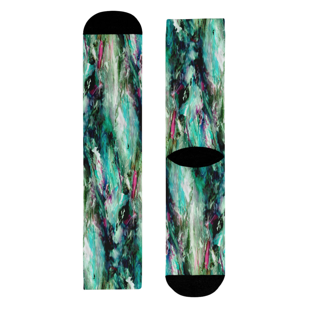 Oran Collection - Teal Crew Socks