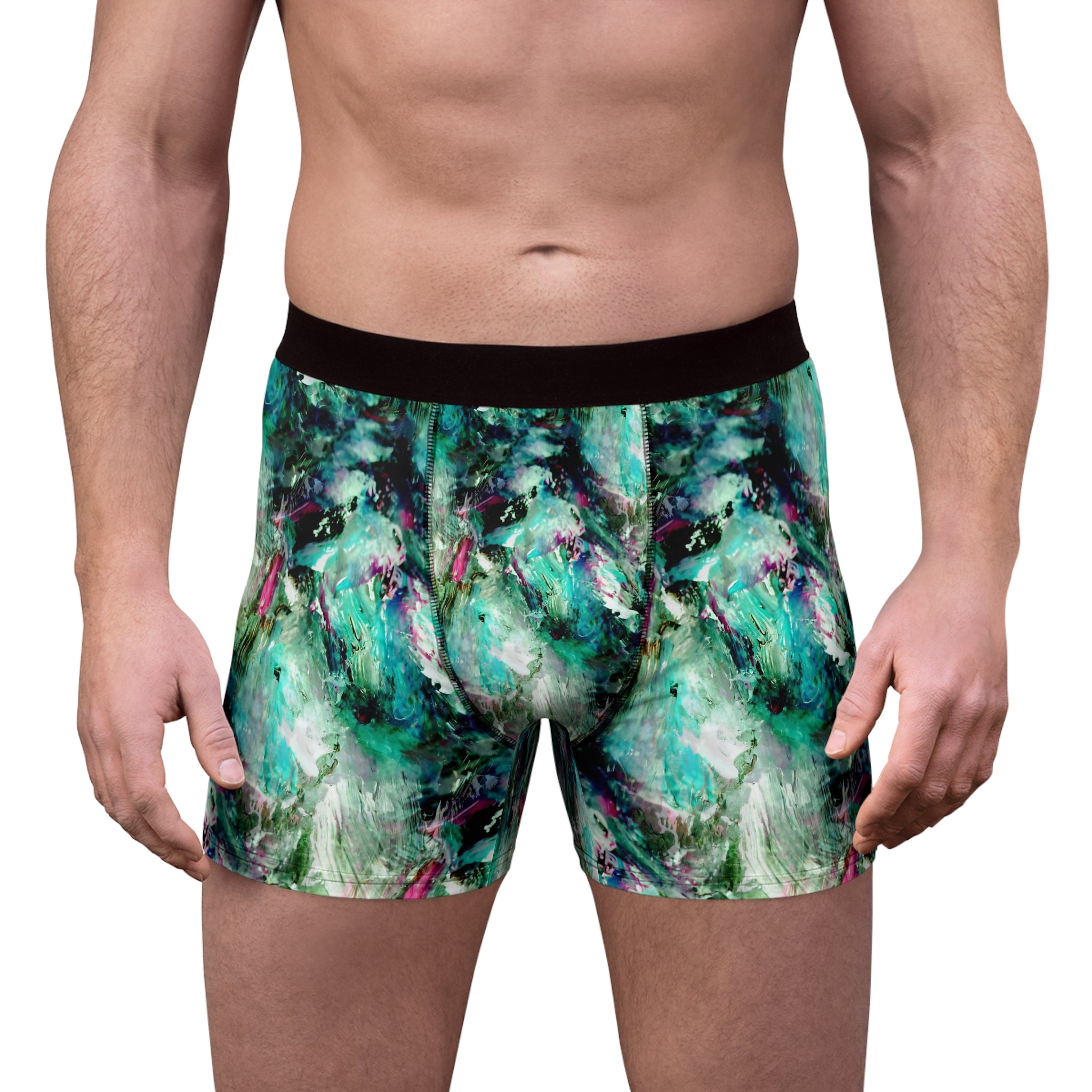 Oran Collection - Teal Boxer Briefs