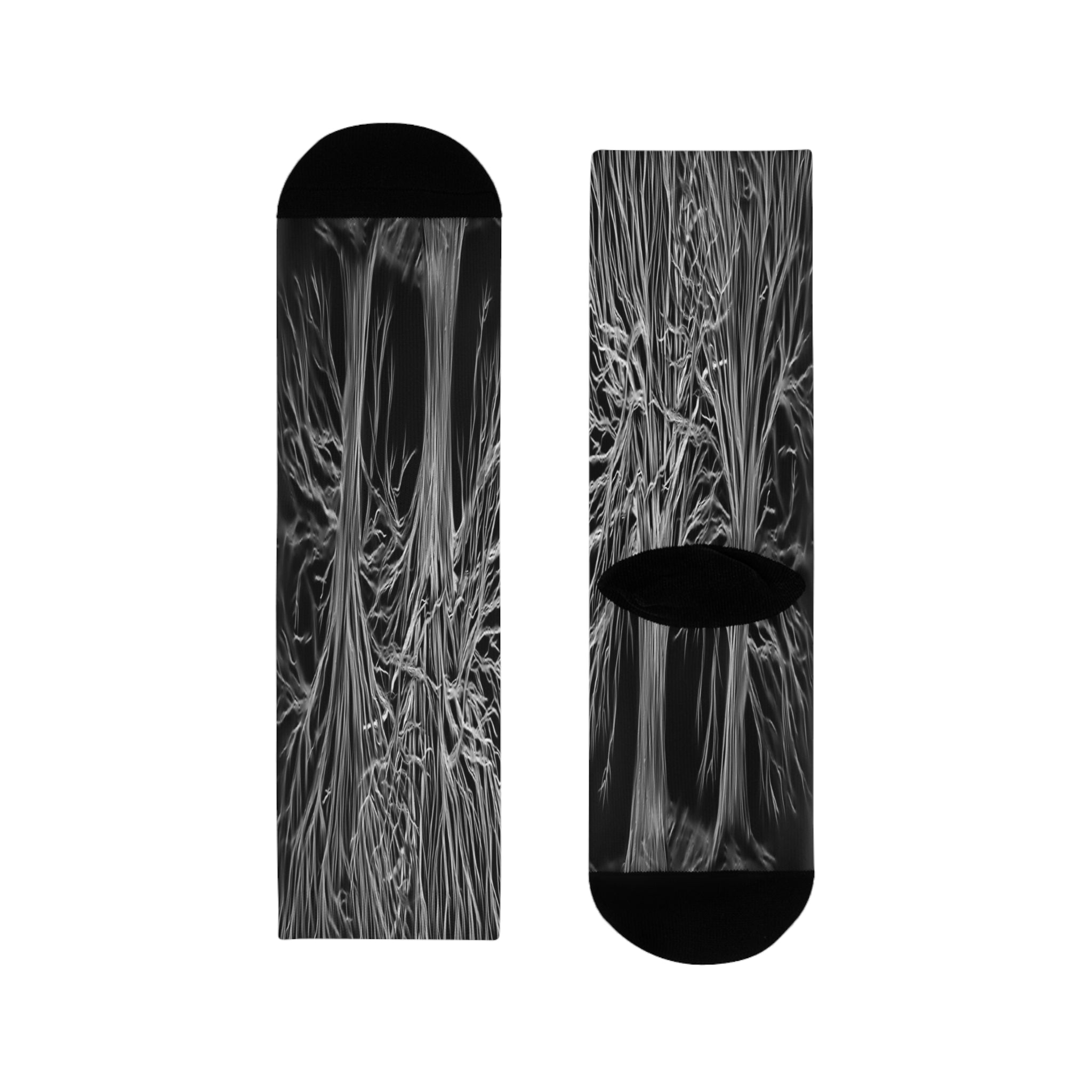 John Collection - Black White Crew Socks