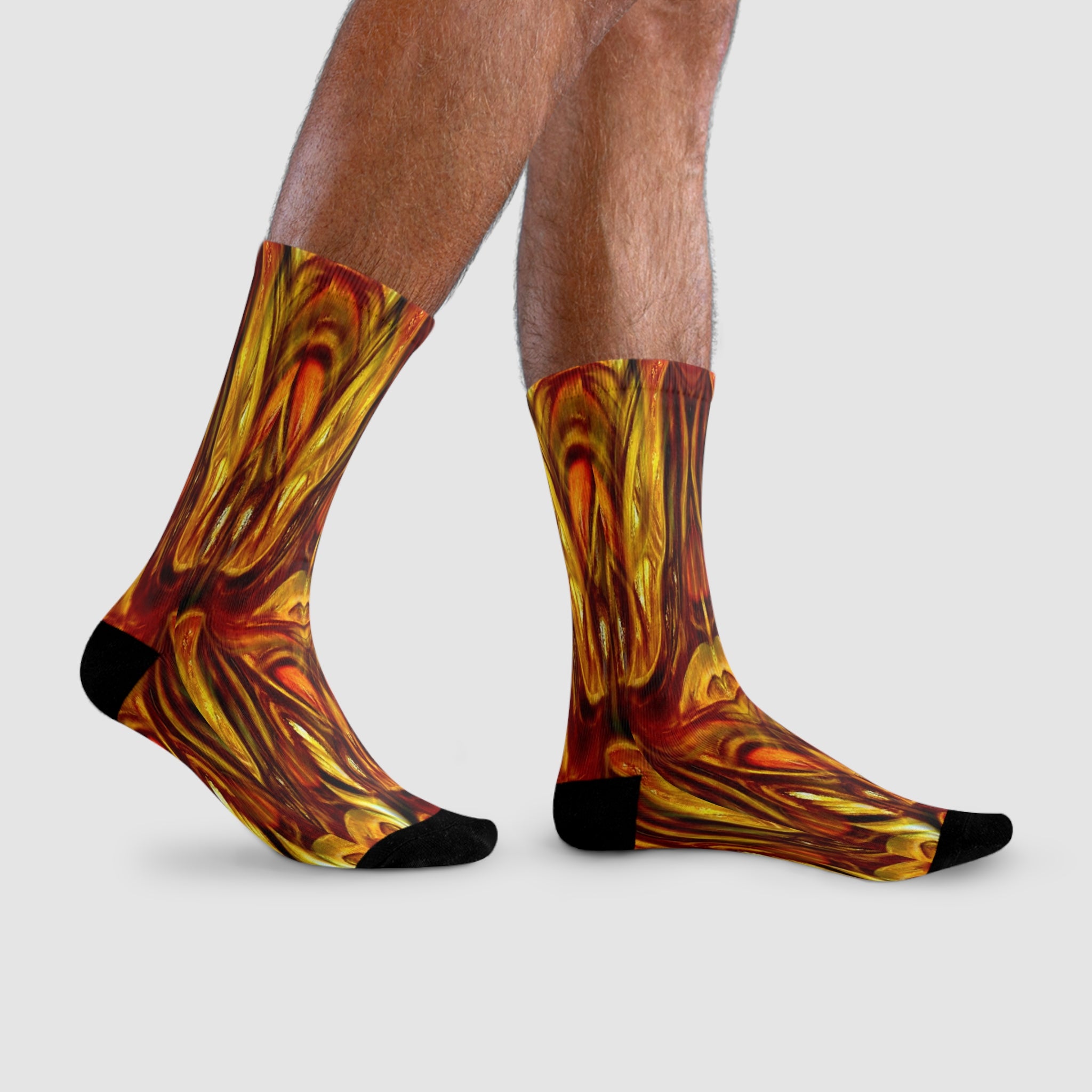 Zaria Collection - Burnt Orange Crew Socks