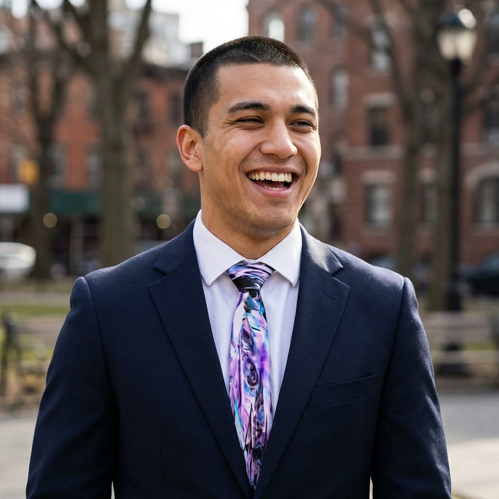 Kian Collection - Purple Marble Necktie