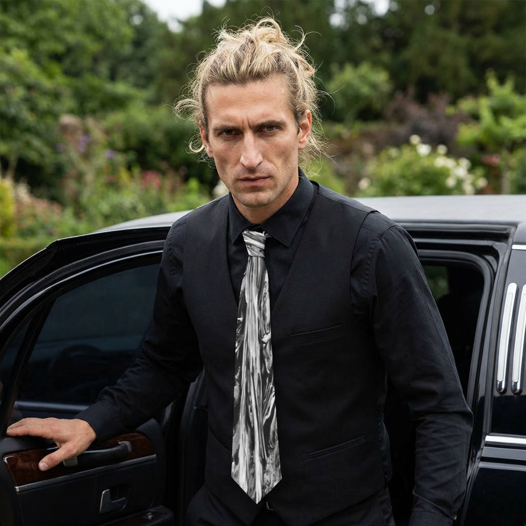 Dario Collection - Black Deep Necktie