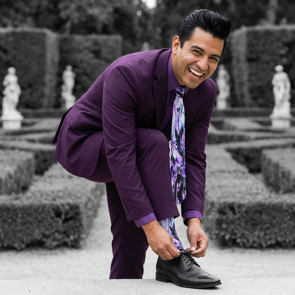 Kian Collection - Purple Crew Socks