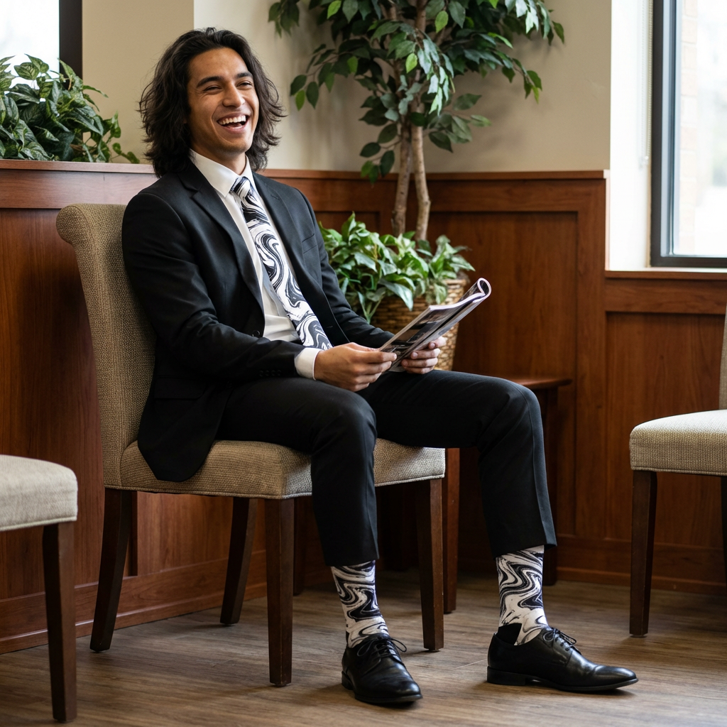Dario Collection -Marbled Crew Socks