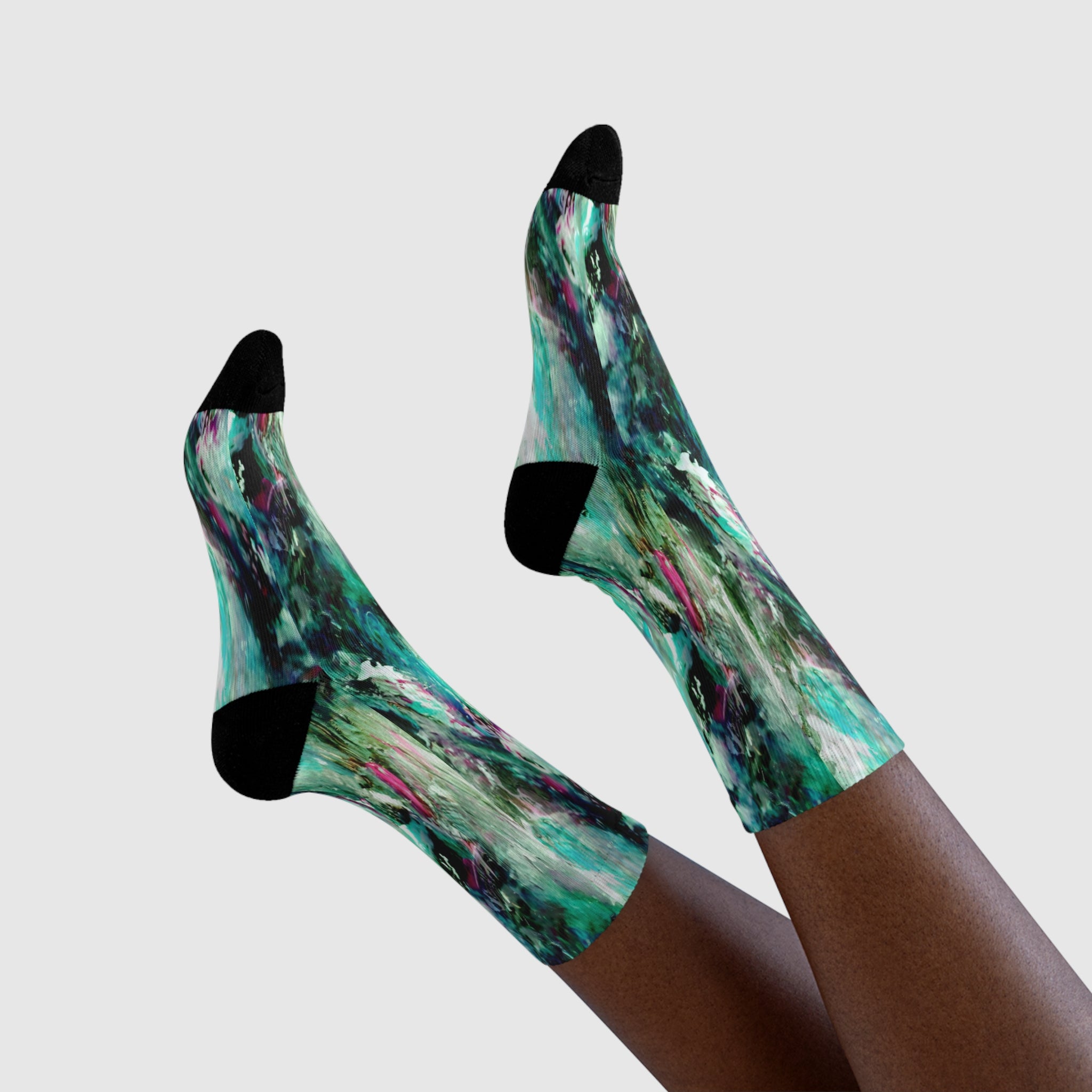 Oran Collection - Teal Crew Socks