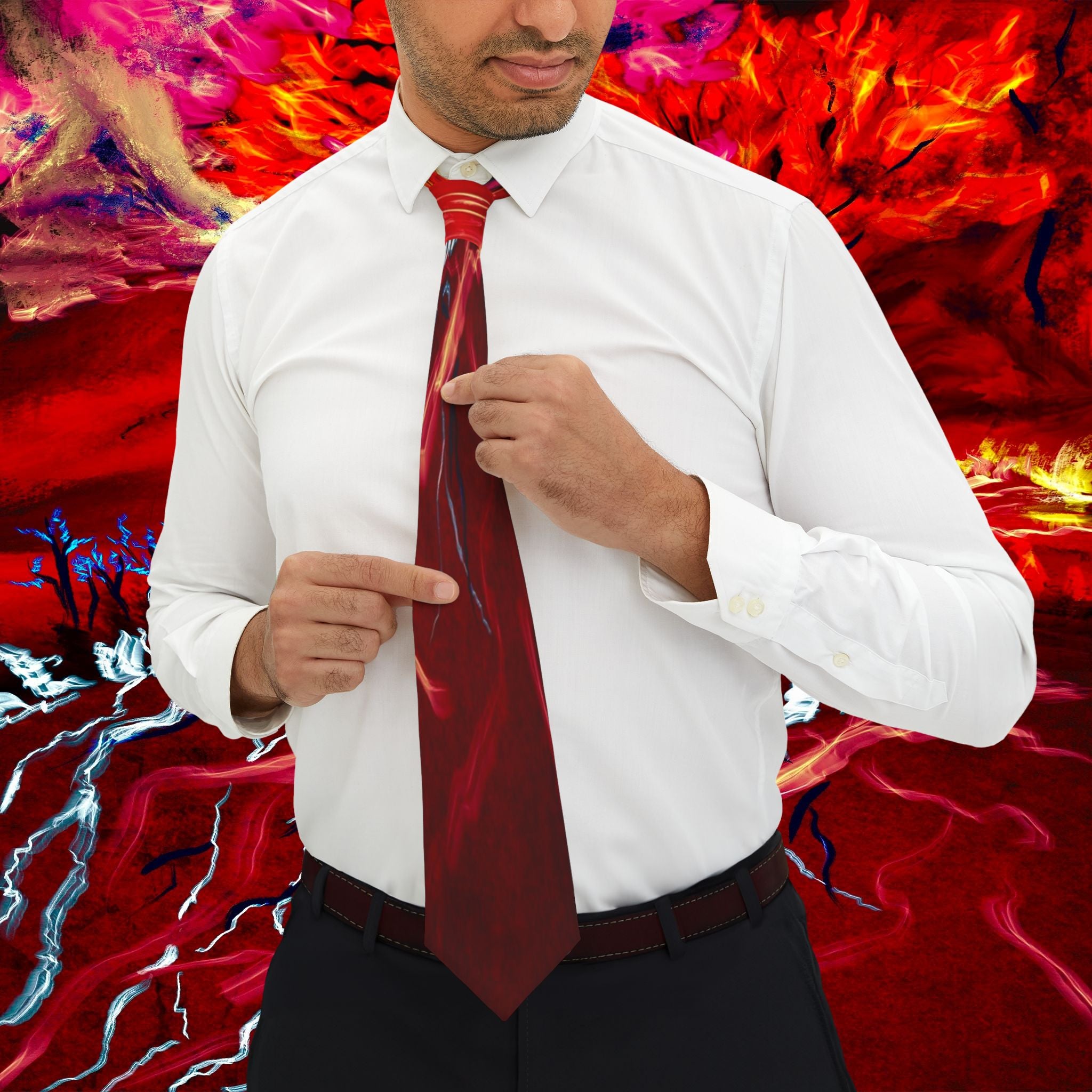 Azuel Collection - Deep Red Necktie