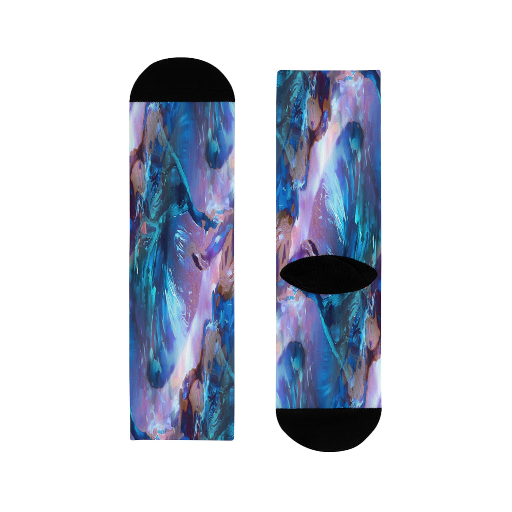 Azure Collection - Galaxy Blue Crew Socks