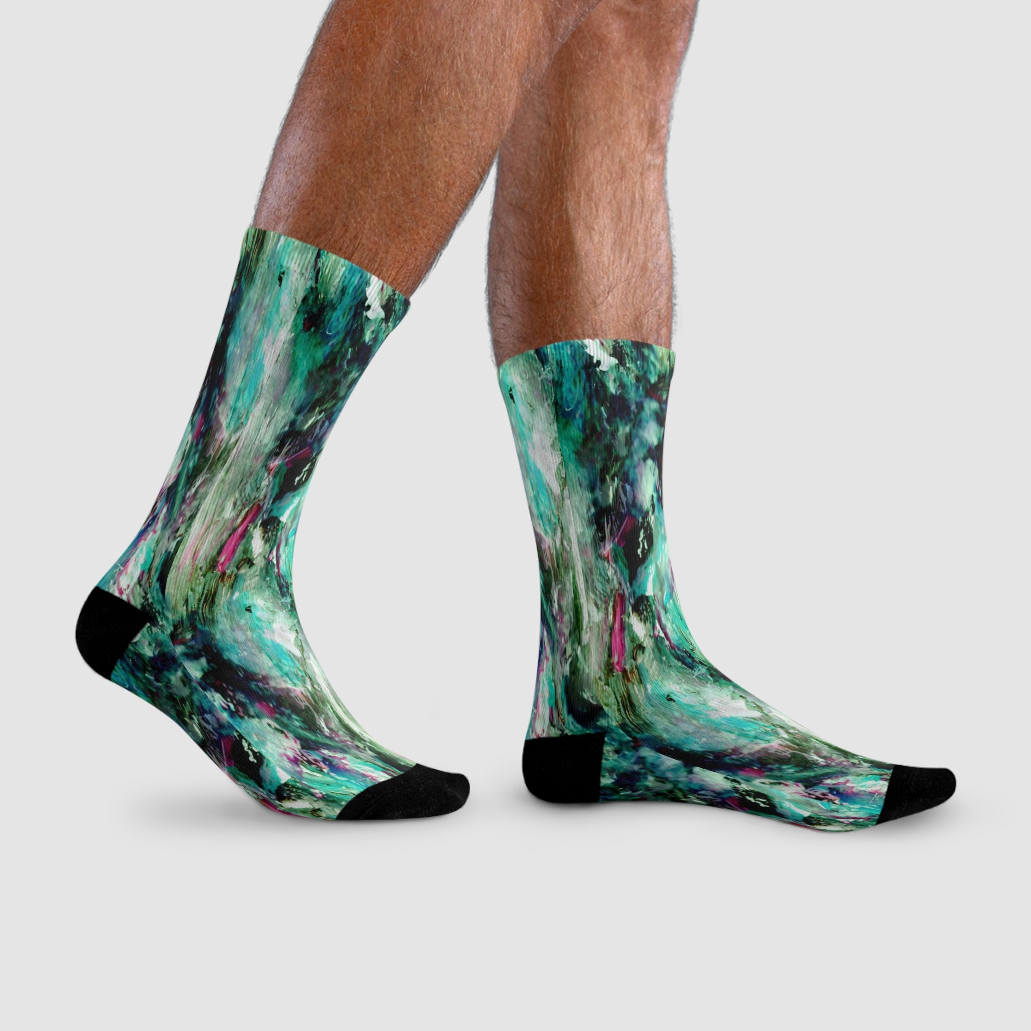 Oran Collection - Teal Crew Socks