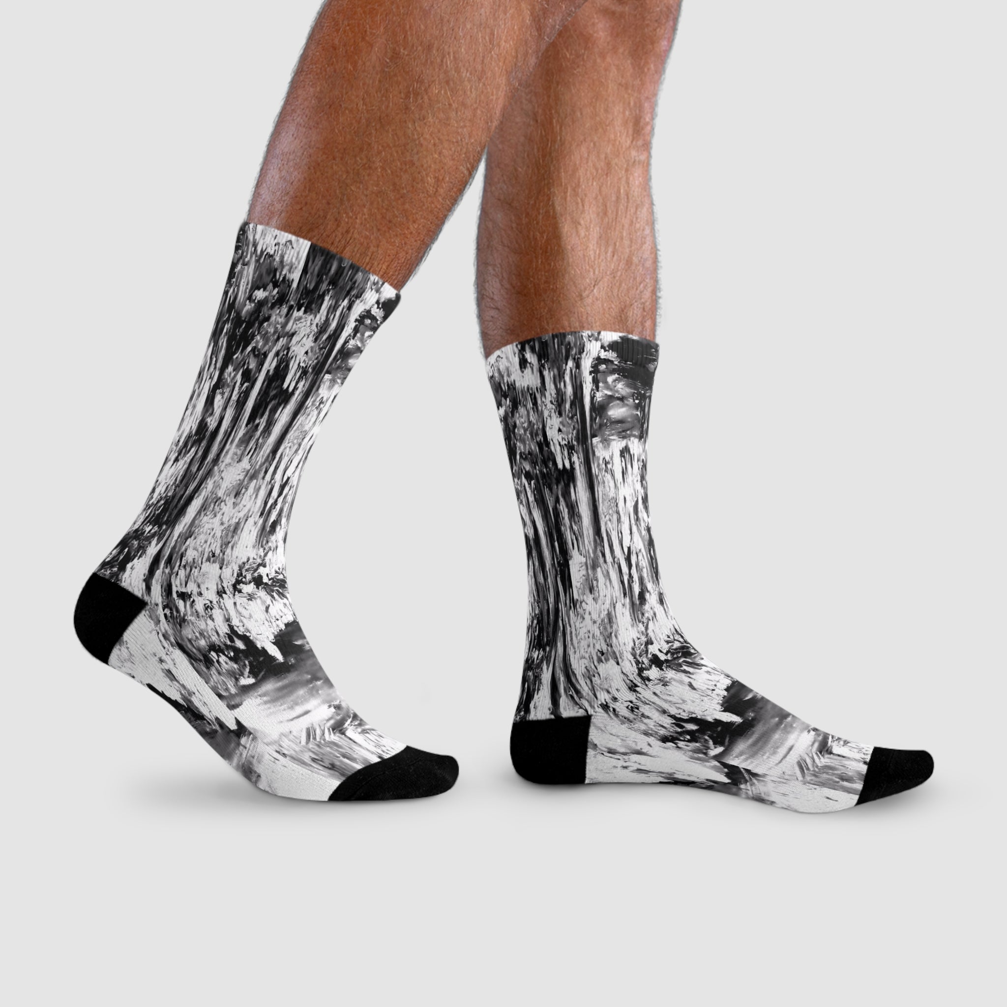 Omar Collection - Blackwhite Crew Socks