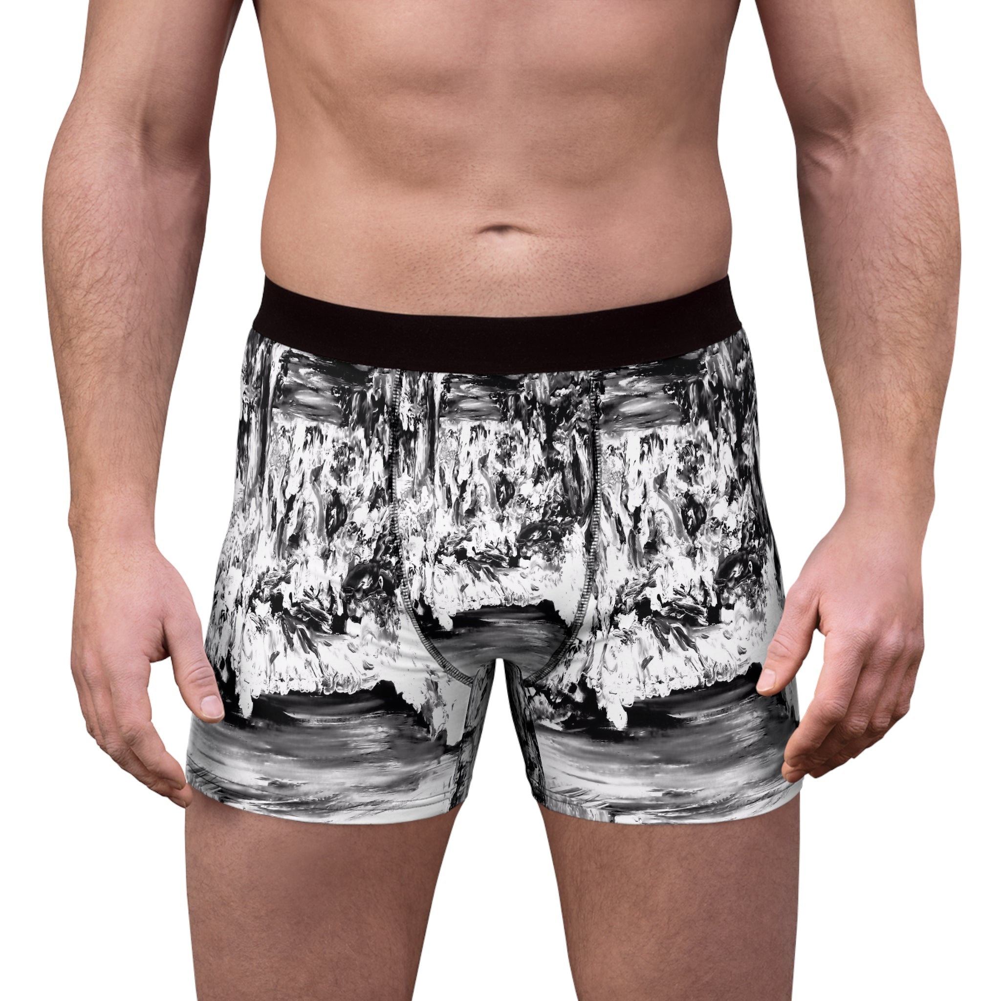 Omar Collection - BlackWhite Boxer Briefs